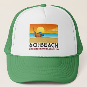 Sunset Beach 60er 70er Geburtstags Crew Squad Truc Truckerkappe