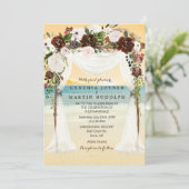 Sunset Beach Arbor Einladung zur Hochzeit (Stehend Vorderseite)