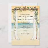 Sunset Beach Arbor Einladung zur Hochzeit (Vorderseite)