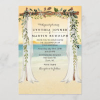 Sunset Beach Arbor Einladung zur Hochzeit
