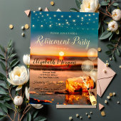 Sunset Beach Balloons, Wine Retirement Party I Einladung