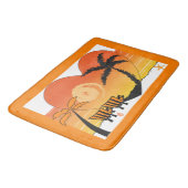 Sunset Beach Bath Mat Orange Badematte (Schrägansicht)