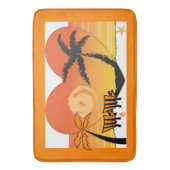 Sunset Beach Bath Mat Orange Badematte (Vorderseite Vertikal)