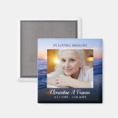 Sunset Beach Beileid Foto Magnet (Vorderseite/Rückseite)