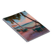 Sunset Beach Café Hammock Vibes Art Notebook Notizblock (Rechte Seite)