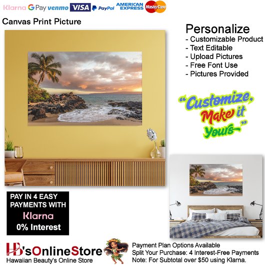 Sunset Beach Canvas Print 12 Leinwanddruck