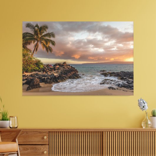 Sunset Beach Canvas Print 12 Leinwanddruck (Insitu (Wohnzimmer))