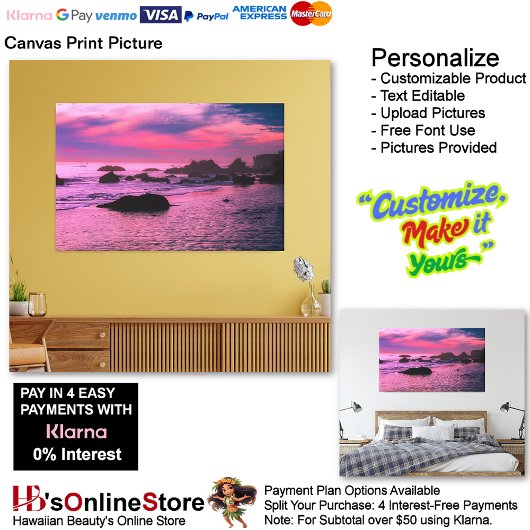 Sunset Beach Canvas Print Picture 16 Leinwanddruck