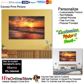 Sunset Beach Canvas Print Picture 17 Leinwanddruck
