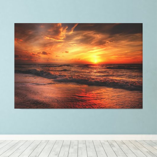 Sunset Beach Canvas Print Picture 17 Leinwanddruck (Insitu (Holzboden))