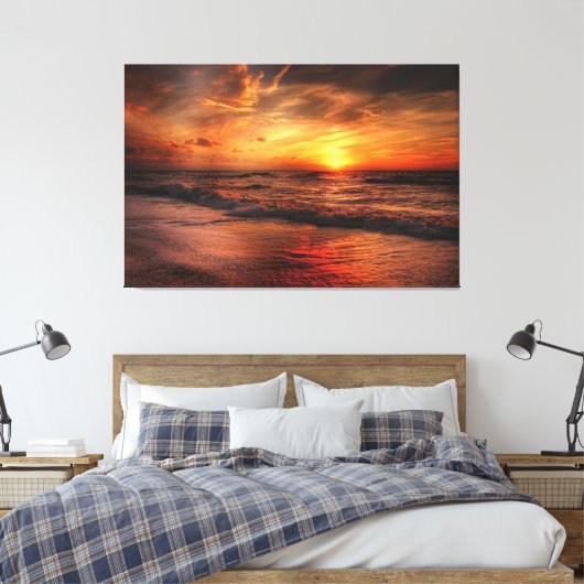 Sunset Beach Canvas Print Picture 17 Leinwanddruck (Insitu (Schlafzimmer))