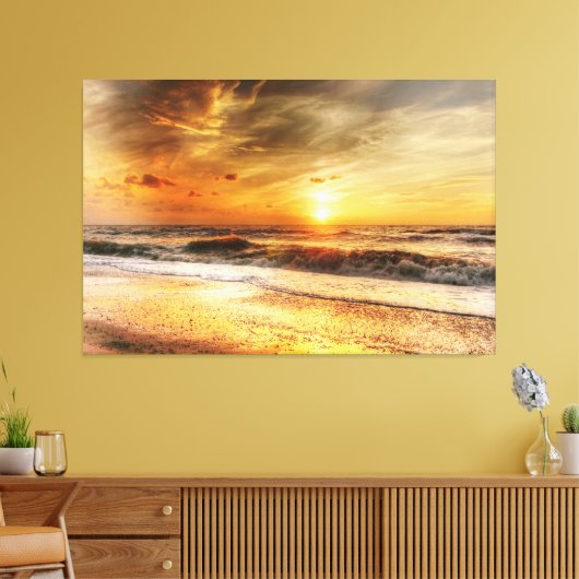 Sunset Beach Canvas Print Picture 18 Leinwanddruck (Insitu (Wohnzimmer))