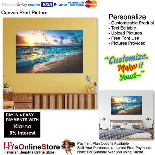 Sunset Beach Canvas Print Picture 19 Leinwanddruck