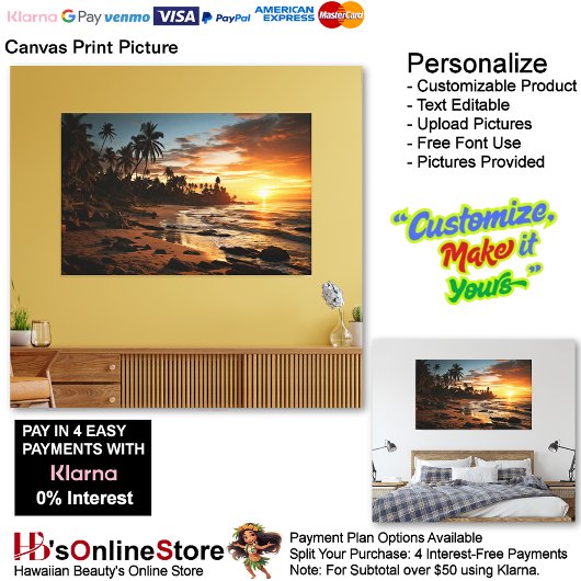Sunset Beach Canvas Print Picture 1 Leinwanddruck