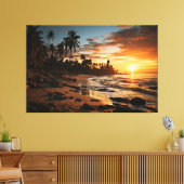 Sunset Beach Canvas Print Picture 1 Leinwanddruck (Insitu (Wohnzimmer))