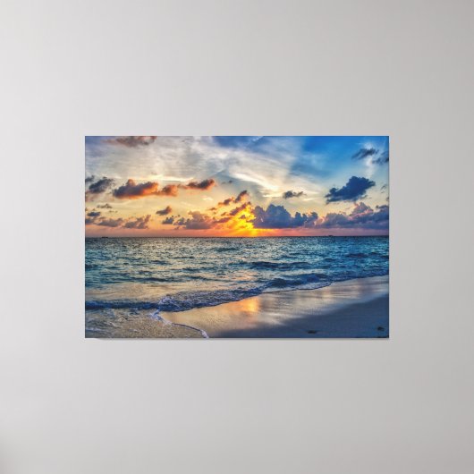 Sunset Beach Canvas Print Picture 20 Leinwanddruck (Vorderseite)