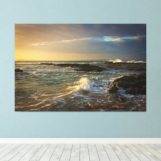 Sunset Beach Canvas Print Picture 22 Leinwanddruck (Insitu (Holzboden))