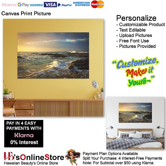 Sunset Beach Canvas Print Picture 22 Leinwanddruck