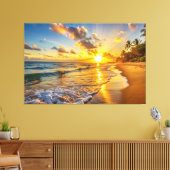 Sunset Beach Canvas Print Picture 2 Leinwanddruck (Insitu (Wohnzimmer))