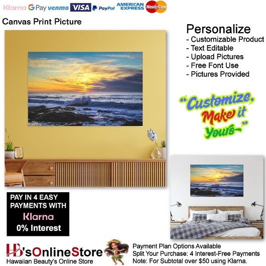 Sunset Beach Canvas Print Picture 33 Leinwanddruck