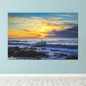 Sunset Beach Canvas Print Picture 33 Leinwanddruck (Insitu (Holzboden))