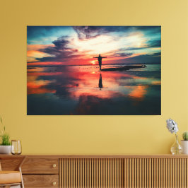 Sunset Beach Canvas Print Picture 34 Leinwanddruck