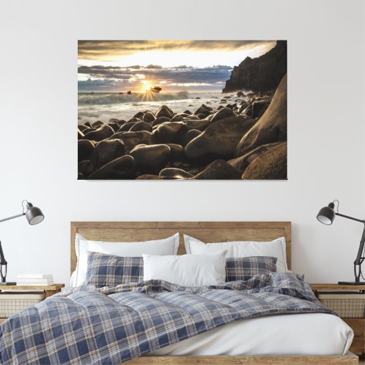 Sunset Beach Canvas Print Picture 35 Leinwanddruck (Insitu (Schlafzimmer))
