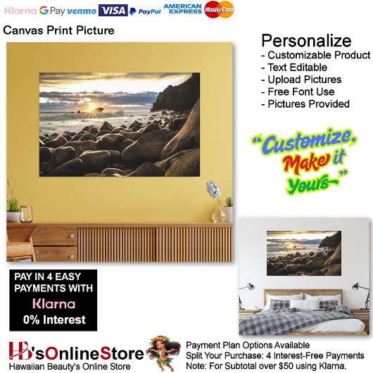 Sunset Beach Canvas Print Picture 35 Leinwanddruck