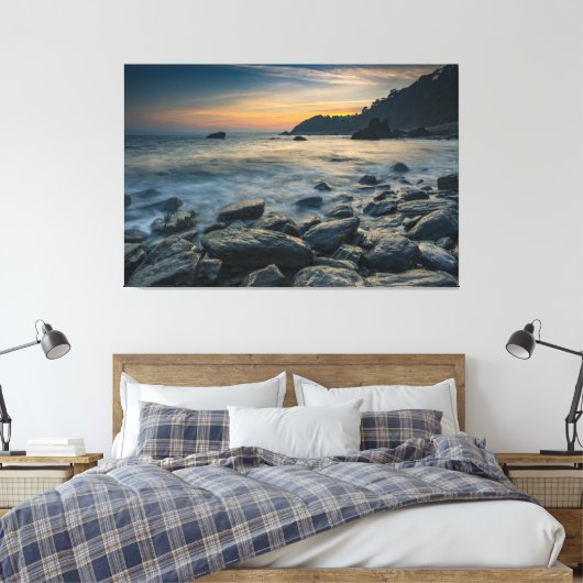 Sunset Beach Canvas Print Picture 36 Leinwanddruck (Insitu (Schlafzimmer))