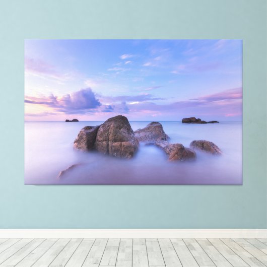 Sunset Beach Canvas Print Picture 38 Leinwanddruck (Insitu (Holzboden))