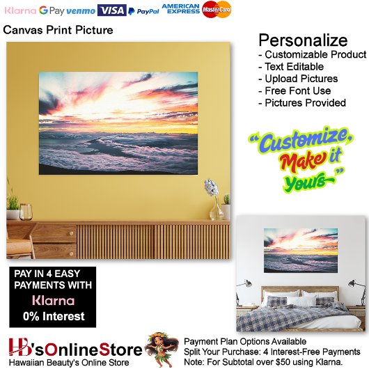 Sunset Beach Canvas Print Picture 39 Leinwanddruck