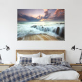 Sunset Beach Canvas Print Picture 40 Leinwanddruck (Insitu (Schlafzimmer))