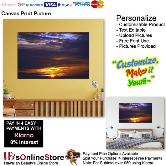 Sunset Beach Canvas Print Picture 41 Leinwanddruck