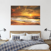 Sunset Beach Canvas Print Picture 43 Leinwanddruck (Insitu (Schlafzimmer))