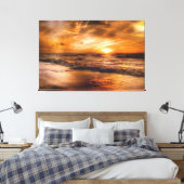 Sunset Beach Canvas Print Picture 45 Leinwanddruck (Insitu (Schlafzimmer))