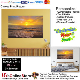 Sunset Beach Canvas Print Picture 46 Leinwanddruck