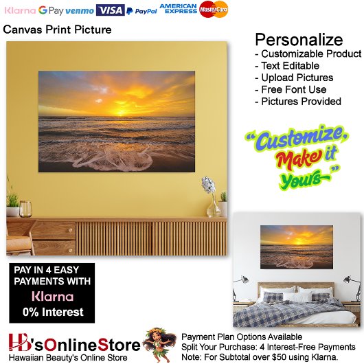 Sunset Beach Canvas Print Picture 46 Leinwanddruck