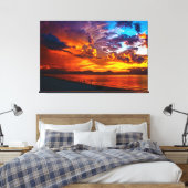 Sunset Beach Canvas Print Picture 5 Leinwanddruck (Insitu (Schlafzimmer))