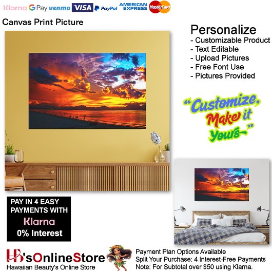 Sunset Beach Canvas Print Picture 5 Leinwanddruck