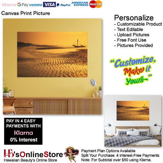 Sunset Beach Canvas Print Picture 6 Leinwanddruck
