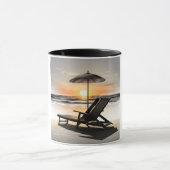 "Sunset Beach Chair Mug - Coastal Relaxation Cup" Tasse (Zentrum)