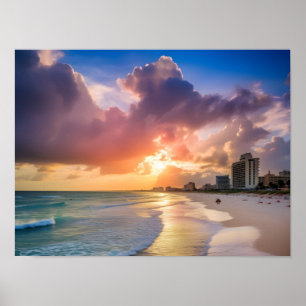 Sunset Beach City Poster