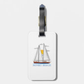 Sunset Beach Coastal Nautical Sailing Sailor Gepäckanhänger (Rückseite vertikal)