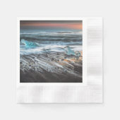 Sunset Beach Coined Cocktail Paper Napkins 29 Serviette (Vorderseite)
