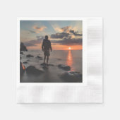 Sunset Beach Coined Cocktail Paper Napkins 32 Serviette (Vorderseite)
