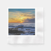 Sunset Beach Coined Cocktail Paper Napkins 33 Serviette (Vorderseite)