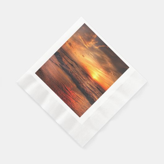 Sunset Beach Coined Luncheon Paper Napkins 17 Serviette (Ecke)