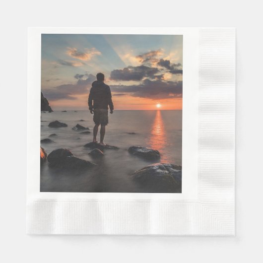Sunset Beach Coined Luncheon Paper Napkins 32 Serviette (Vorderseite)
