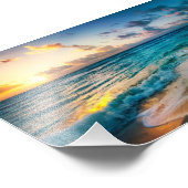 Sunset Beach Foto Print (Ecke)