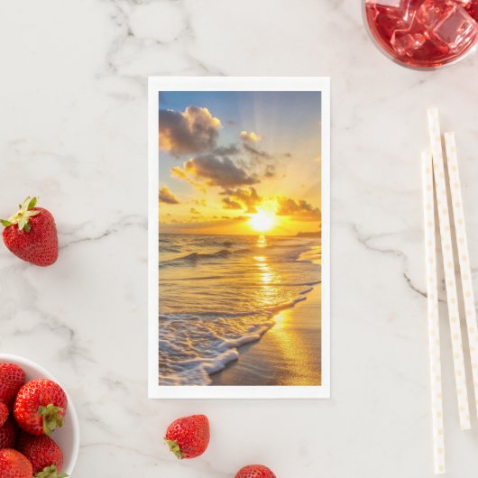 Sunset Beach Gästetücher Papiertücher 1 Serviette (Beispiel)